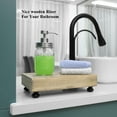 thumbnail image 1 of Bekitchen Wood Risers for Decor, Display Risers Wood Riser for Kitchen, Dish Soap Stand Tray, Rustic Brown, 1 of 5