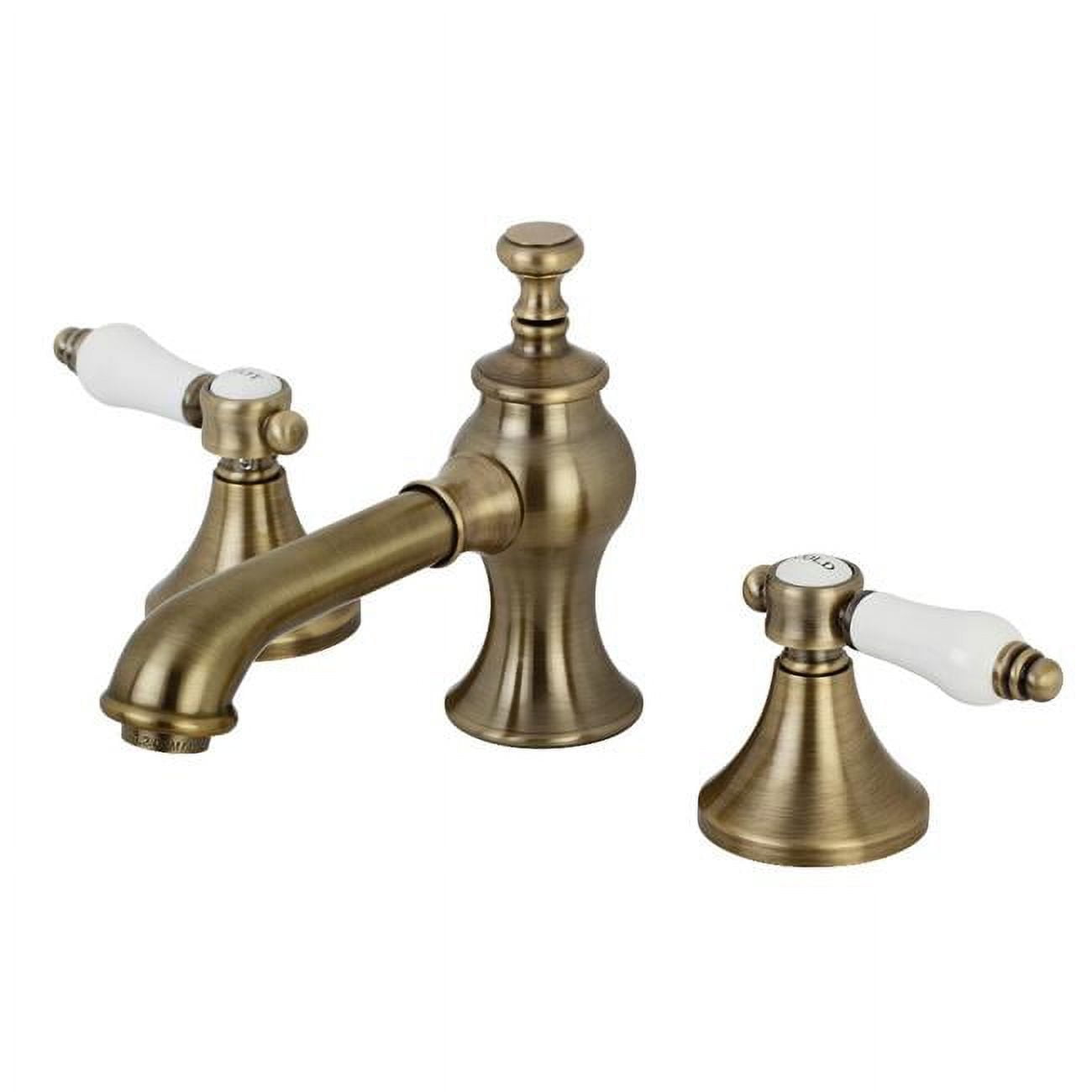 Vintage Brass 8" Widespread Elegant Bathroom Faucet