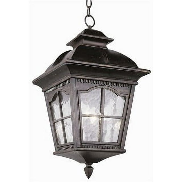 Trans Globe Lighting - Chesapeake - Three Light Outdoor Hanging Lantern-Black