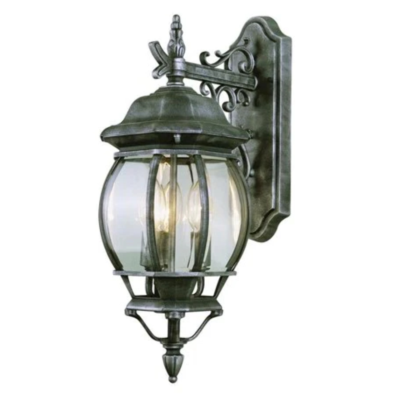 Bel Air Lighting Francisco 21 in. 3-Light Rust Lantern Outdoor Wall Light Fixture with Clear Glass - image 1 of 2