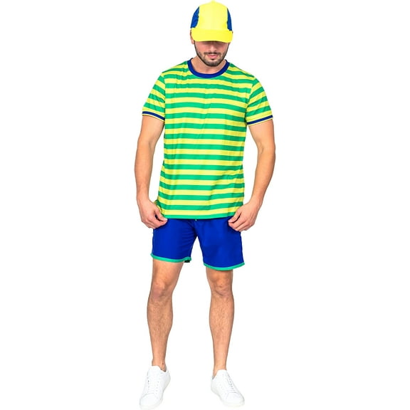 Bel Air Prince Green Shirt Shorts and Hat Halloween Costume Cosplay