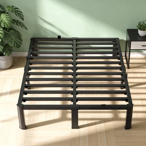 Bel Ark 18 Inches Full Bed Frame, Heavy Duty Metal Platform with Storage Space Under Frame, No Box Spring Needed Full Size Bed Frame