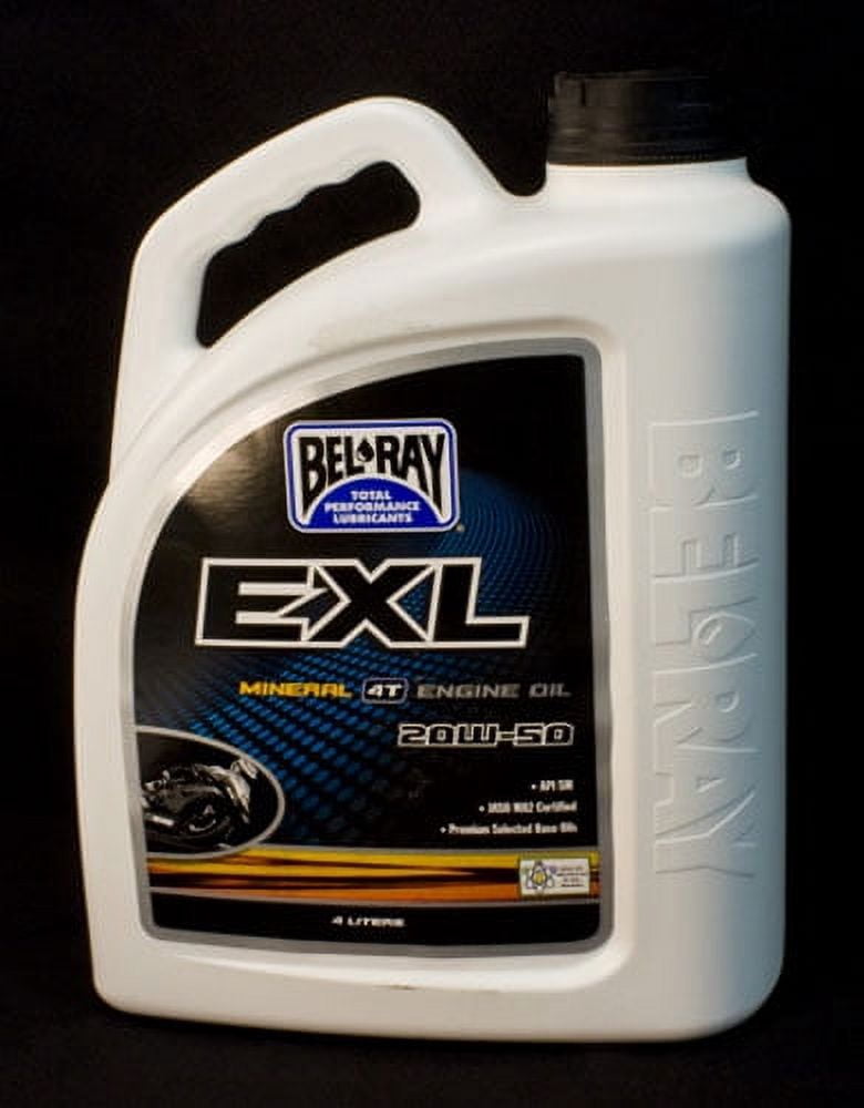 Bel-Ray  99100-B4LW; Exl Mineral 4T Engine Oil 20W- 50 4-Liter