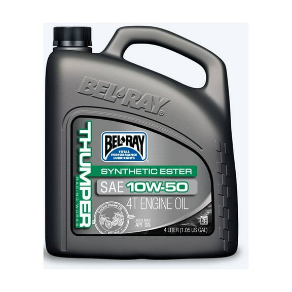 Bel-Ray 99550-B4LW Thumper Racing Works Full Synthetic Ester 4T Engine Oil - 10W50 - 4L.