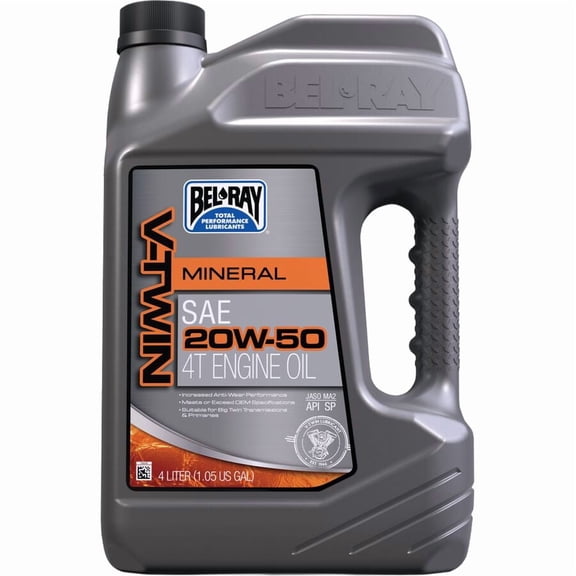 Bel-Ray V-Twin Mineral Engine Oil 20W-50 4 Liter (96905-BT4)