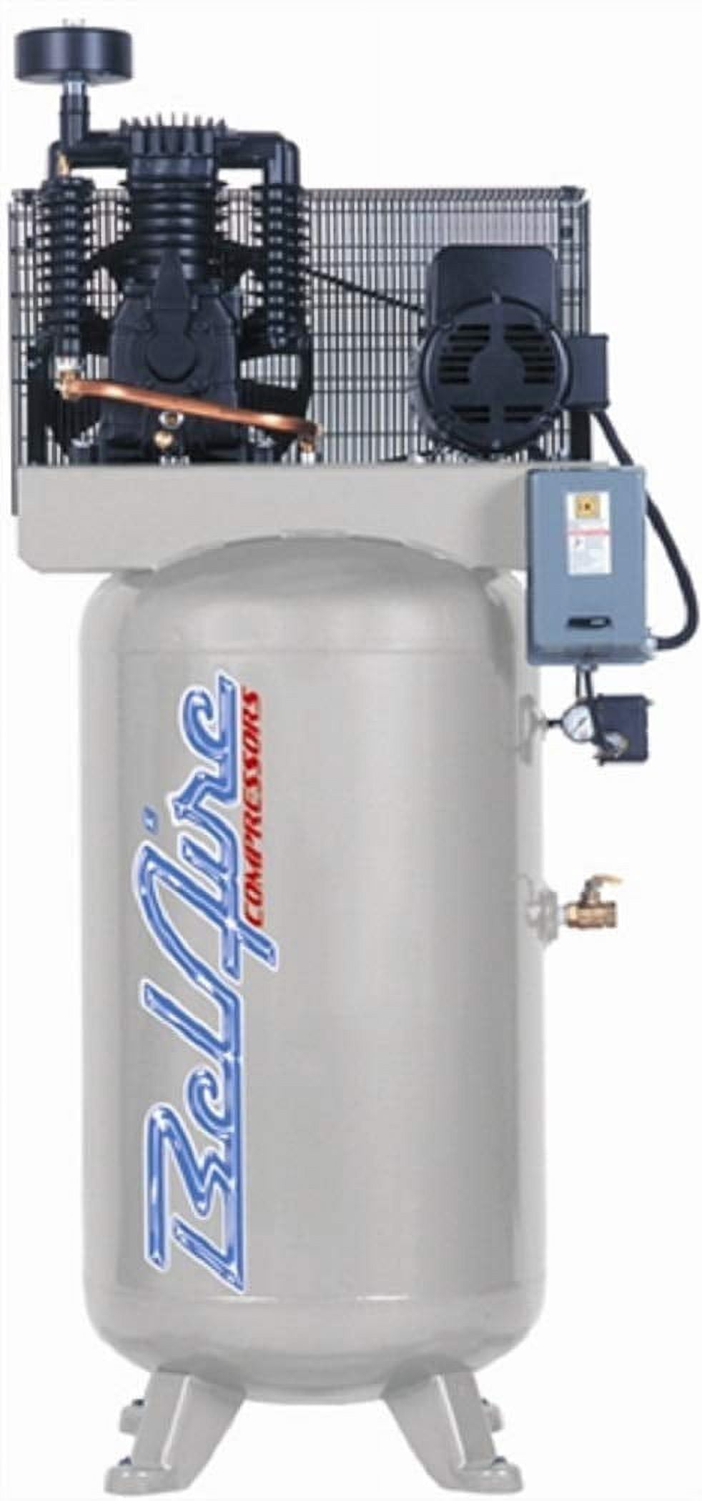 BelAire 5HP 208-230V Single Phase 2 Stage 80 Gallon Vertical Air Compressor 318V