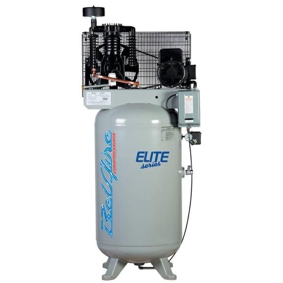 BelAire 7.5HP 208-230 Volt Single Phase 2 Stage Fully Packaged 80 Gallon Vertical Air Compressor 318VLE