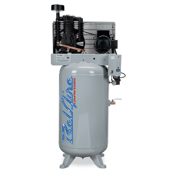BelAire 8090250015 Steel 7.5HP 208-230V 175 PSI 2-Stage 2 Cylinder Electric Air Compressor 80 gal