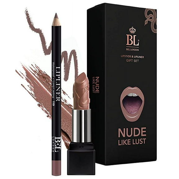 BelLondon Color Matched Lip Liner & Lipstick Set (Nude)