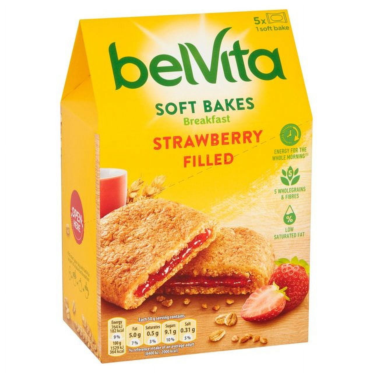 Belvita Strawberry Yogurt Duo Crunch Breakfast Biscuits 5 x 50g