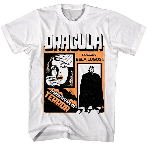 Bela Lugosi 2C Dracula White Adult T-Shirt M