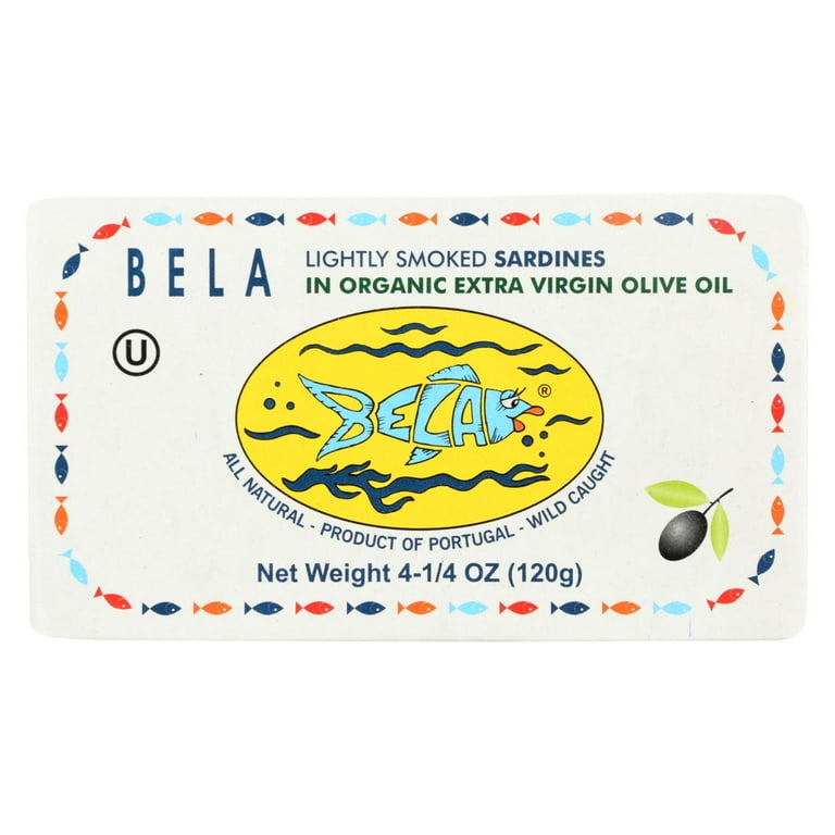 Bela Portuguese Sardines 4-Flavor Variety: Two 4.25 oz Tins Each in A Blacktie Box (8 Items total)