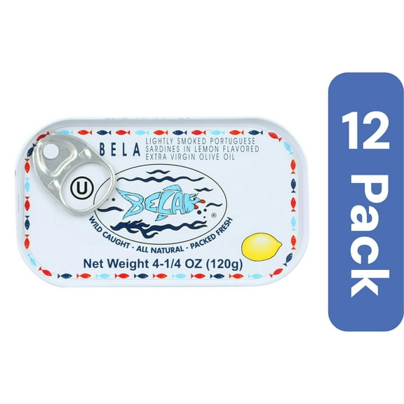 Bela Sardines in Lemon Sauce 4.25 oz (Pack of 12)