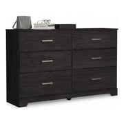 Ashley Furniture Belachime 6-Drawer Modern Wood Dresser in Black