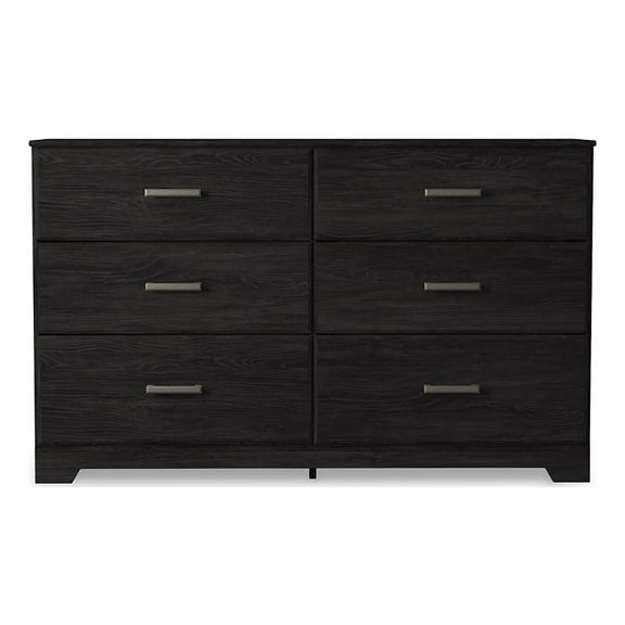 Ashley Furniture Belachime 6-Drawer Modern Wood Dresser in Black