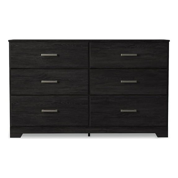 Ashley Furniture Belachime 6-Drawer Modern Wood Dresser in Black