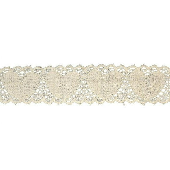 Belagio 1 1/2" Wide x 25 Yards, Cotton Cluny Lace Trim, 1 Bolt, Natural