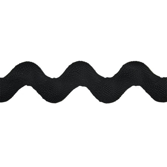 Belagio 1 1/4" Wide x 10 Yards, Large Ric Rac Trim, 1 Bolt, Black