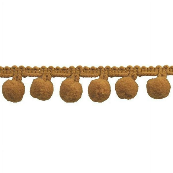 Belagio 1.25" Wide x 10 Yards, Pom Trim, 1 Bolt, Gold