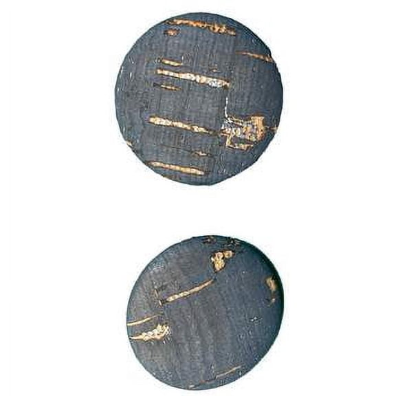 Belagio 1.5" Cork Button, 2 Pack, Solid Color, Blue