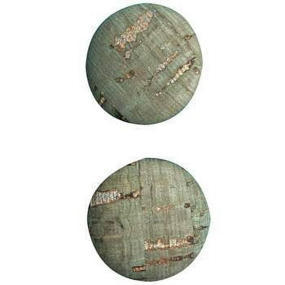 Belagio 1.5" Cork Button, 2 Pack, Solid Color, Green