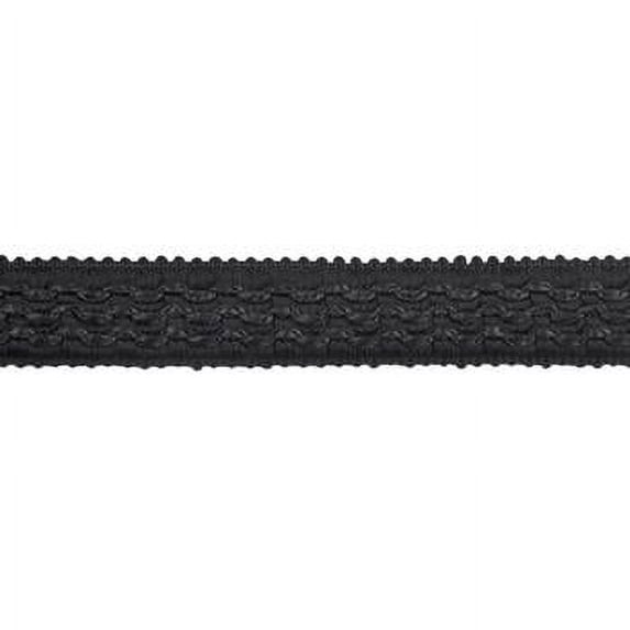 Belagio 1" Wide x 10 Yards Faux Leather Braid Trim, 1 Bolt, Black