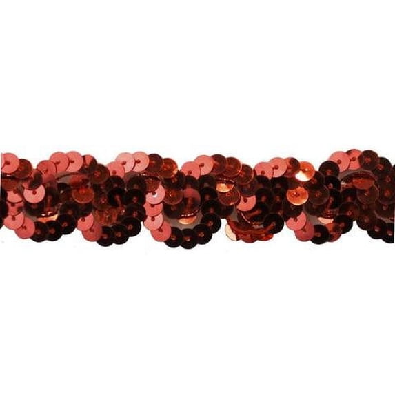Belagio 1" Wide x 10 Yards, Serpentine Red Sequin Trim, 1 Bolt