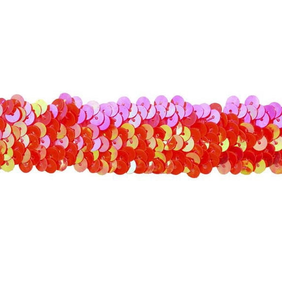 Belagio 1" Wide x 10 Yards, Stretch Sequin Trim, Hot Pink, 1 Bolt