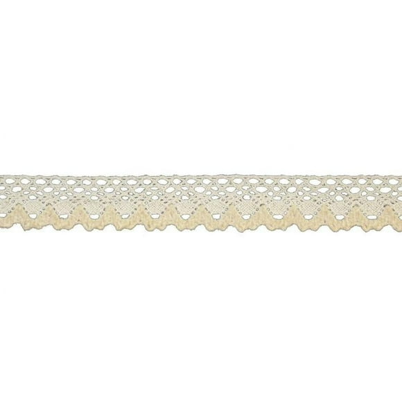 Belagio 1" Wide x 25 Yards, Cotton Cluny Lace Trim, 1 Bolt, Natural
