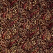 Belagio 15" x 18" Cork Fabric, Precut,Paisley, Red Multi