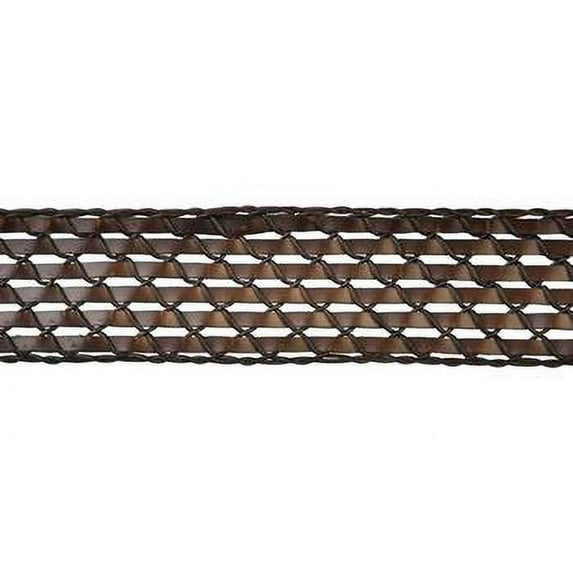 Belagio 2 1/4" Wide x 15 Yards Faux Leather Braid Trim, 1 Bolt, Chocolate