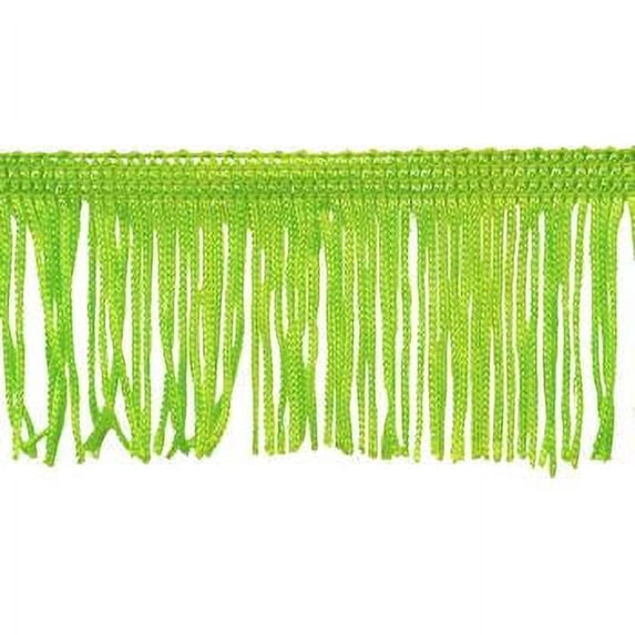 Belagio 2" Wide x 10 Yards, Chainette Fringe, 1 Bolt, Lime Green