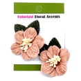 thumbnail image 1 of Belagio Colorfast Floral Accents, 2" x 2.50" Wide, Velvet Flowers and Leaves, 2 Piece Pack, Taupe, 1 of 1