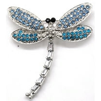 Belagio Rhinestone Dragonfly Brooch; Blue, Sewing Fasteners, 1 Piece