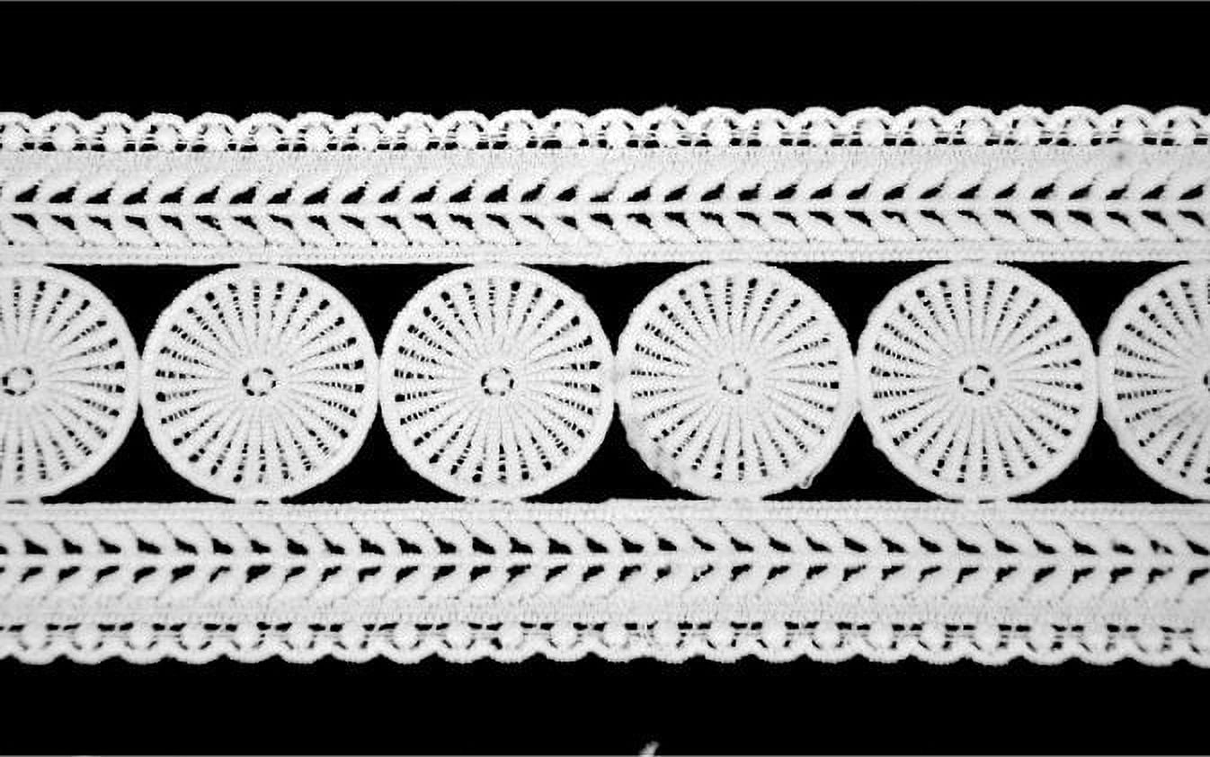 Belagio Venice Lace Trim, BV-145-27, 2 3/4" x 10 Yards, 1 Bolt, White
