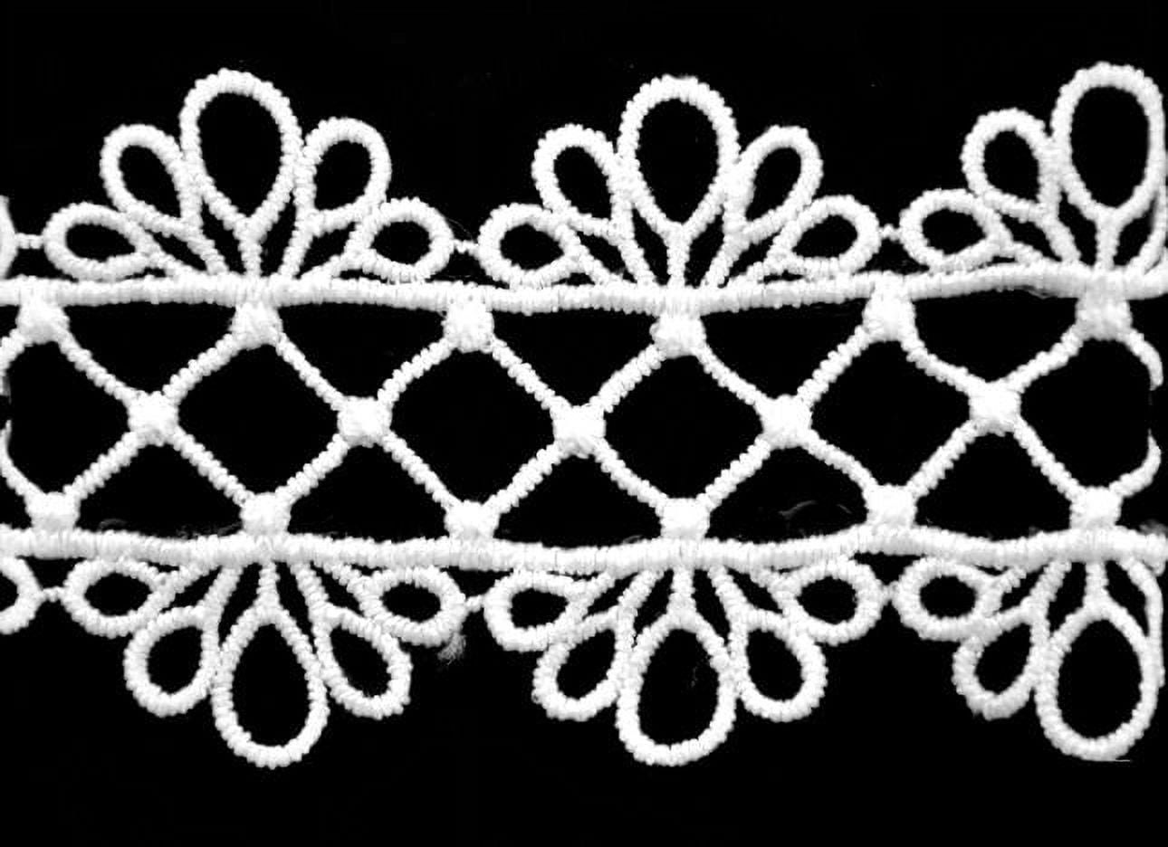 Belagio Venice Lace Trim, BV-163, 2" x 20 Yards, 1 Bolt, White