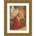 thumbnail image 1 of Belamar, Ella 11x14 Gold Ornate Wood Framed with Double Matting Museum Art Print Titled - Angel, 1 of 4