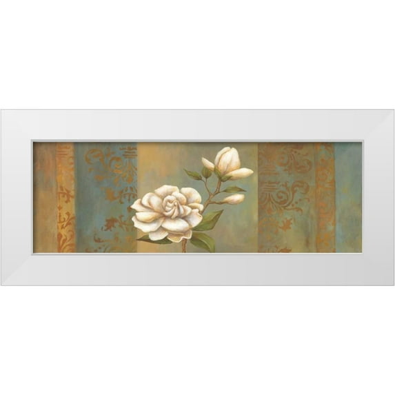 Belamar, Ella 18x9 White Modern Wood Framed Museum Art Print Titled - Magnolia Branch II