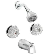 Belanger 2-Handle Tub / Shower Complete Faucet Set with Swivel Showerhead, Polished Chrome