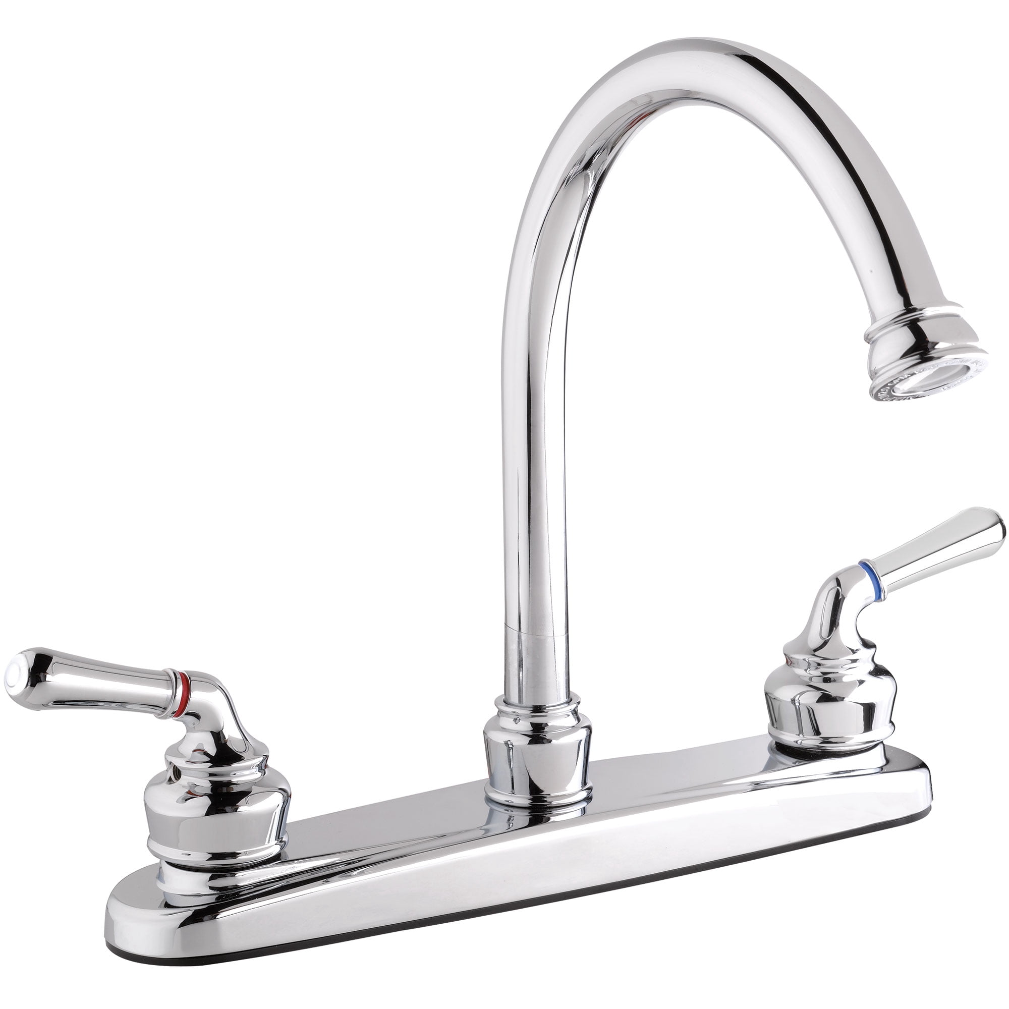 Belanger 21485W Mid-Arc Two Handle Kitchen Faucet, Polished Chrome ...