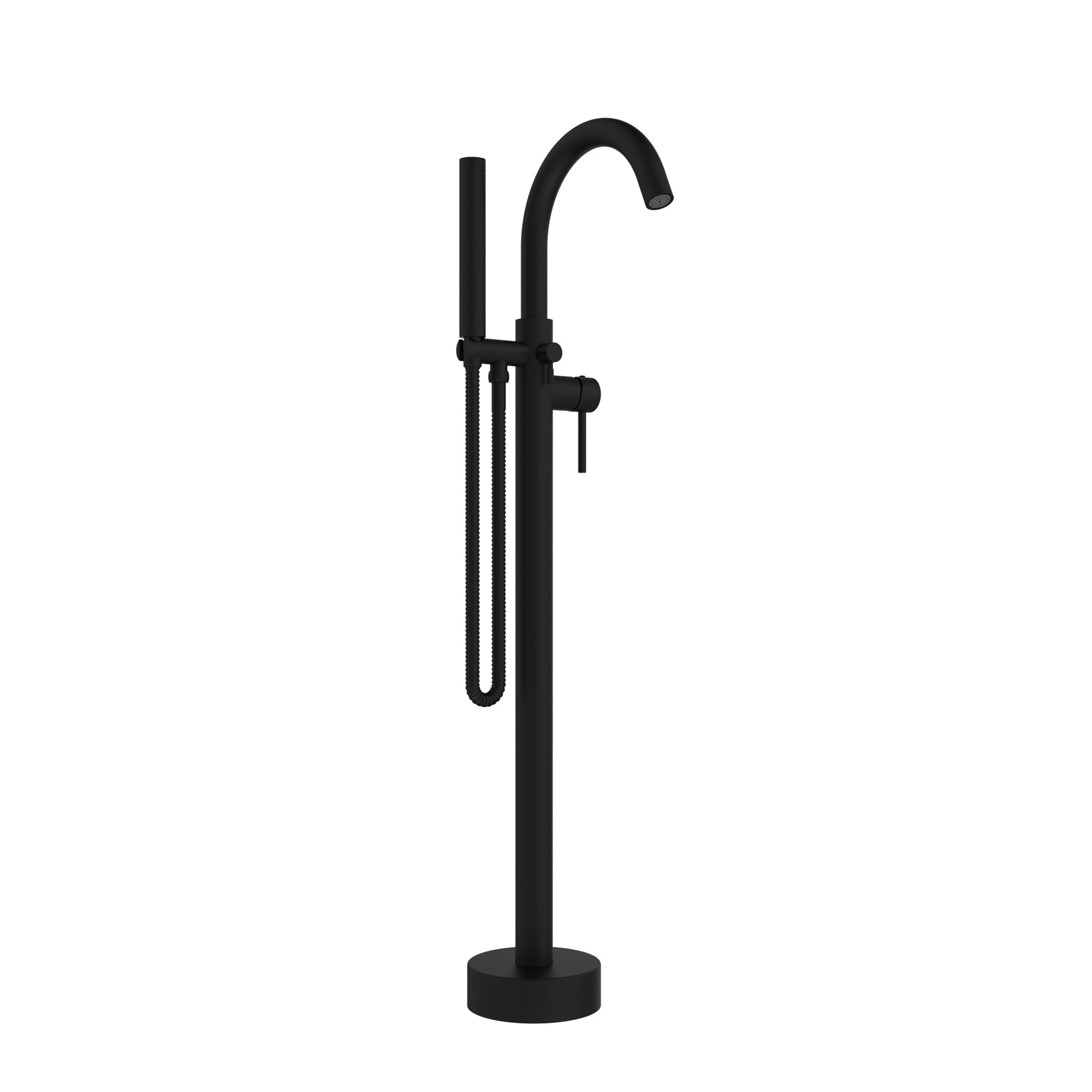 Belanger DEL45CMB Single Handle Floor Mounted Freestanding Tub Filler, Matte Black
