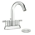 thumbnail image 1 of Belanger DEL74CCP Two Handle Bathroom Faucet with Drain, Polished Chrome, 1 of 8