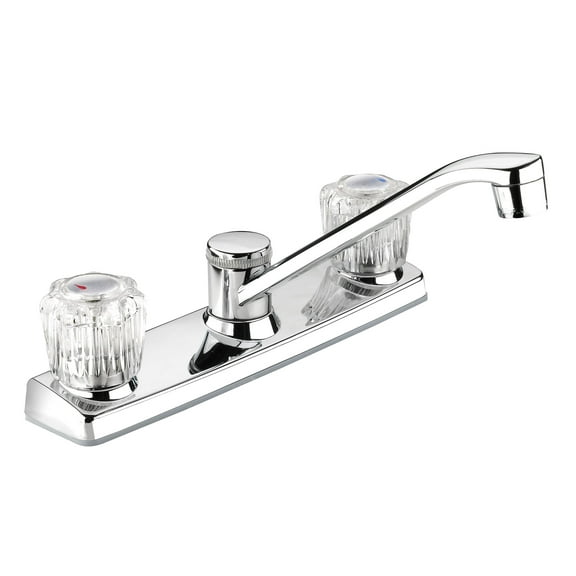 Belanger EBA65WCP Low-Arc Two Handle Kitchen Faucet, Polished Chrome