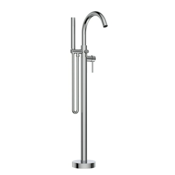 Belanger U-DC-45CP Single Handle Floor Mounted Freestanding Tub Filler, Chrome
