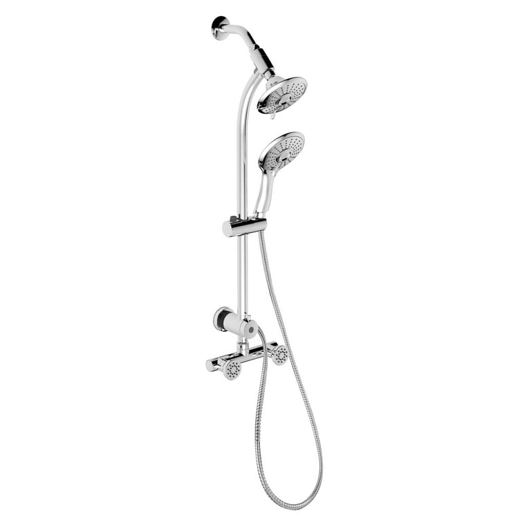 Belanger 2-Spray 8 in. Dual Shower Head and Handheld Shower Head with Body Jets in Polished Chrome Belanger 2-Spray 8 in. Dual Shower Head and Handheld Shower Head with Body Jets in Polished Chrome