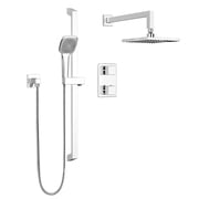 Belanger UA140TSCP Rain Thermostatic Square Shower System, Polished Chrome
