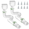 thumbnail image 1 of Belanttega 2-Pack White Adjustable Rain Gutter Extension Pipes Outdoor Downspout Drainage Kit Extends From 21 To 67 Inches Keep Your Home's Foundation Dry and Your Yard Flood-free, 1 of 6