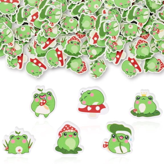 Belanttega 60Pcs Mini Frog Erasers Assortment - Cute Animal Shaped Erasers for Teacher Rewards, Birthday Party Favor Gift Bag Fillers, Office Supplies