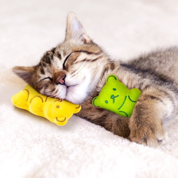 Belanttega 6pcs Colorful Catnip Toys Bear Animals Shaped Catnip Gift for Pets Hours of Pouncing Batting Give Your Cat The Ultimate Playtime Experience Charming Set Present for Cat Lovers