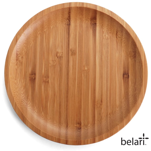 Belari Bamboo Plate Set - Bamboo Reusable Plates - Bamboo Plates - Wood Plates Dinnerware - Bamboo Dinner Plates - Bamboo Dinnerware Set - Eco Friendly Plates